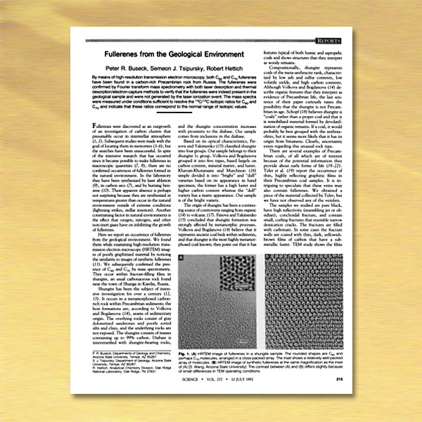 1992 Fullerenes from the Geological Environment - Buseck