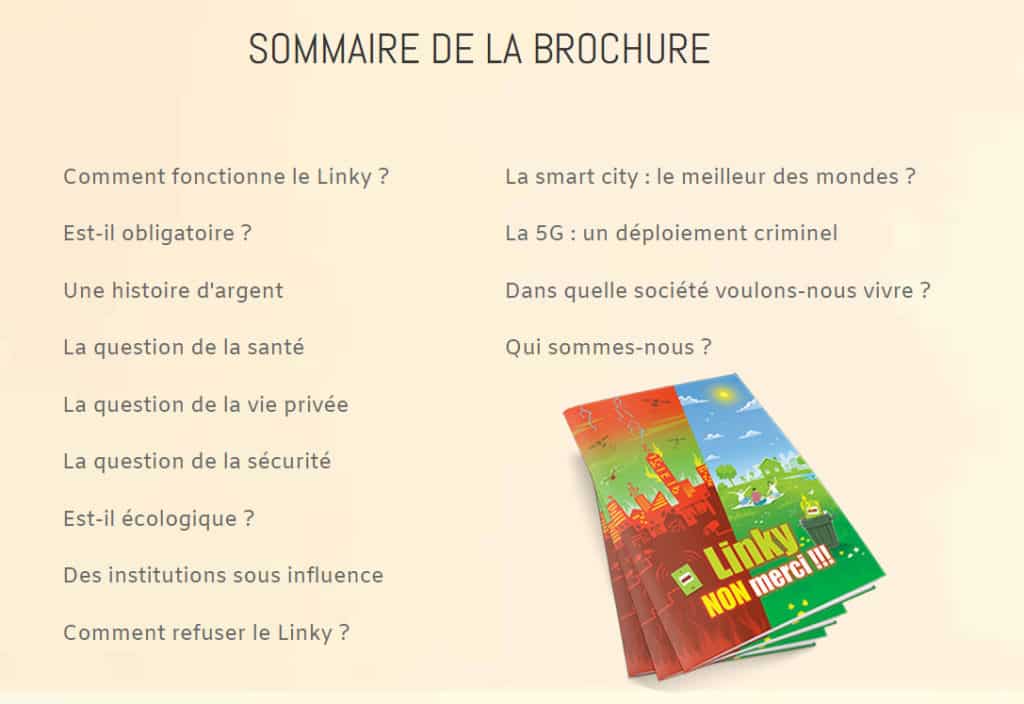 Sommaire de la brochure Linky Non Merci
